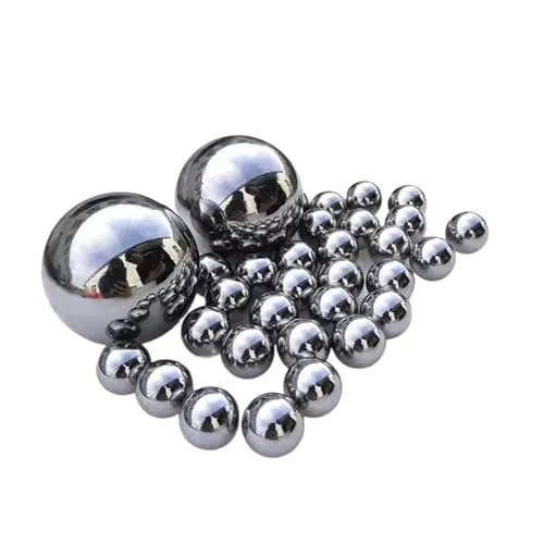 100-500個 GCR15ソリッドベアリングスチールボール/炭素鋼ボール 直径1.0/1.5/2.0/3.0/3.5/4.0/4.5~6.0mm スライド動力伝達部品(500個、炭素鋼-5.0mm)