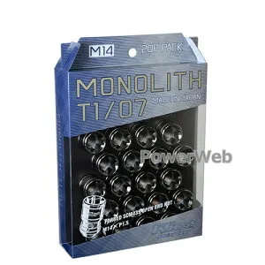 KYO-EI Kics MONOLITH T1/07 MN04GK グロリアスブラック M14×P1.5 20個 60°テーパー座 全長40mm