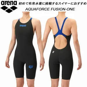 【ポイント2倍+最大8%OFFクーポン】アリーナ arena ジュニア 女子 競泳水着 レース用 WA承認 AQUAFORCE FUSION-ONE アクアフォース フュージョンワン AS6SRC10G BKBL【返品・交換不可商品】