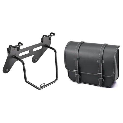 【レブル1100専用セット】デイトナ(Daytona) サドルバッグサポート 左側 EXタッチ対応 63964 & ヘンリービギンズ(Henly Begins) サイドバッグ 12L EXタッチ ワンタッチサドルバッグ DHS-61 ブラック 49503