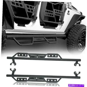 Nerf Bar 2PCSテクスチャブラックスターネルフサイドステップバー2007-2018 Jeep Wrangler JK 4DR 2Pcs Textured Black Star Nerf Side Step Bars For 2007-2018 Jeep Wrangler JK 4Dr【並行輸入品】