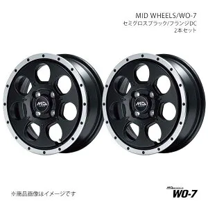 MID WHEELS/WO-7 ラパン/LC HE33S アルミホイール2本セット【14×4.5J 4-100 INSET45 SBF】L19344543345039N×2