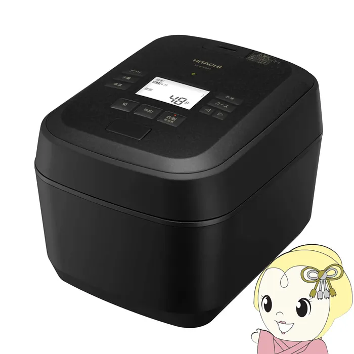 炊飯器 日立 HITACHI 圧力&スチームIH炊飯ジャー ふっくら御膳 5.5合炊き 漆黒 しっこく RZ-W100JM-K/srm