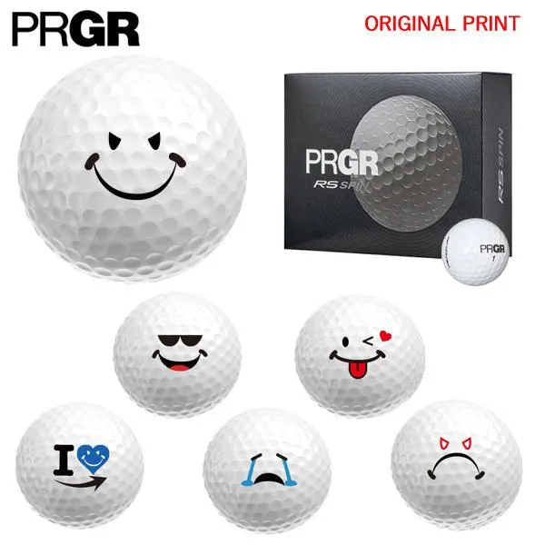 【オリジナルマークプリントボール(納期2-3営業日)】プロギア アールエス スピン(RS-SPIN) 1ダース(12球) BADスマイルC[オウンネーム(マーク)]