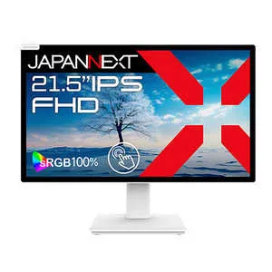 JAPANNEXT IPSパネル搭載 マルチタッチ対応 液晶モニター HDMI DP USB-C HDR sRGB：100％ ホワイトカラー採用 ［21.5型 /フルHD(1920×1080) /ワイド］ JN-IPS21
