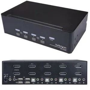 StarTech.com 4ポート デュアルDisplayPort KVMスイッチ 4K/60Hz DisplayPort 1.2 対応PC/CPU/パソコン切替器 SV431DPDDUA2