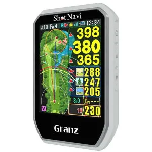 Shot Navi(ショットナビ) Granz ゴルフGPS タッチパネル どでか文字 超軽量54g 日本製 最新鋭GPSチップ搭載 みちびきL1S対応 競技モード 高低差 充電式