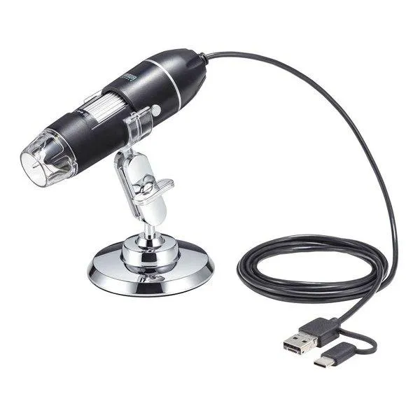 SANWA SUPPLY サンワサプライ 200万画素 フルHD対応 USB顕微鏡 LPE-08BK(2663698)
