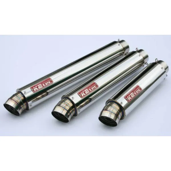 K2TEC ケイツーテック 汎用サイレンサー ステンレス STD カール 外径・筒長・差込径/パンチング内径：86・480・50.8/P50 / 固定方法：スプリングフック