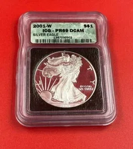 2001-W ICG PR69 DCAM シルバー アメリカンイーグル 地金ドル