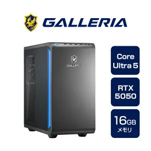 ガレリア ゲーミングPC デスクトップパソコン Core Ultra 5 225F RTX 5050 メモリ 16GB / SSD 500GB Windows 11 Home GALLERIA XGC5M-R55-GD 19966-5054