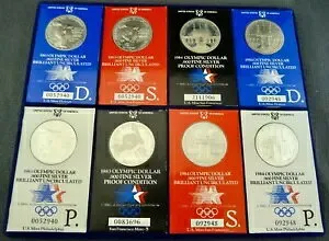 8 コイン 米国 1 ドル 1983、1984 シルバー (S、P、D)-