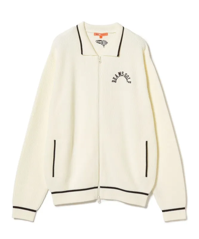 ORANGE LABEL / アーチロゴ ニット カーディガン. トップス MEN WHITE XL