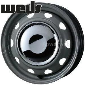 [ホイールのみ単品4本セット] Weds NEO CARROW 12インチ×3.50B PCD：PCDマルチ(100/110/114.3) 穴数：4 インセット：34 グレー/クロームキャップ (GRAY CRMCAP) (ウェッズ ネオ キャロ)