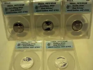 2011 s 25c シルバー クォーター セット anacs プルーフ 70 初リリース