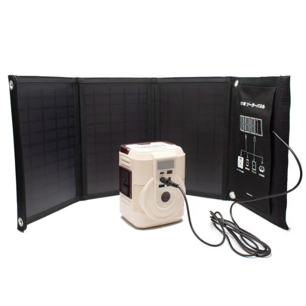 クマザキエイム Solpa ポータブル電源 ソーラーパネルセット エネポルタ ベーシック EPB-120BB ベージュ
