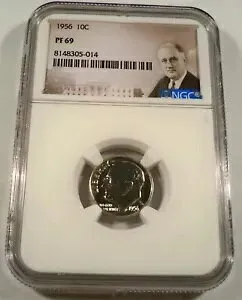 1956 NGC PF69 プルーフ ルーズベルト ダイム 10c シルバー PF PR 69