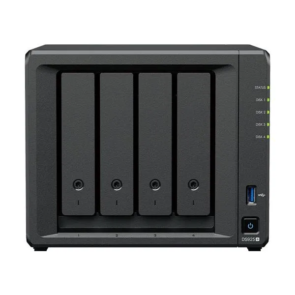 NAS Synology DS925+ [DiskStation 4ベイ NAS 4コアRyzen V1500B 4GBメモリ 2.5GbEｘ2 SATA対応]