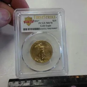 2017年 アメリカンイーグル 25ドル ゴールド ジェム BUコイン ハーフオンス 地金 PCGS MS70