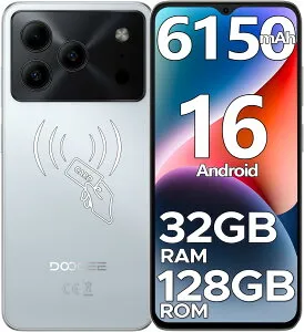 【限定4000円OFF】Android16 スマホ DOOGEE NOTE56PRO AI機能 6.56インチ 90Hz 32GB RAM+128GB ROM+2TB拡張対応 SIMフリー 4G LTE 8コア スマートフォン本体 6150mAhバッテリー 顔認証 Widevine L1 Netflix 1080P対応 NFC機能 デ