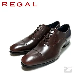 ■ REGAL リーガル 21VR- BC Dark Brown内羽根ストレートチップ メイドインジャパン 日本製吸汗 速乾 クールモデル ビジネス ドレス 牛革 フォーマル 冠婚葬祭 セミマッケイ EE 【23ss】メンズビジネ