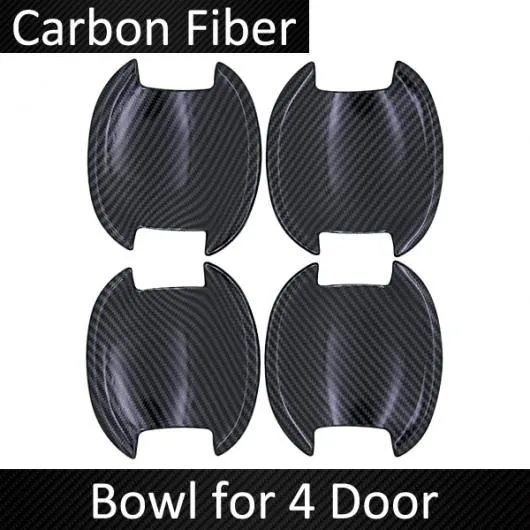 ブラック カーボン ドア ハンドル カバー 適用: 日産 マイクラ K13 ルノー/RENAULT パルス 2011-2016 2015 ステッカー ボウル 4ドア SR-CC-5305
