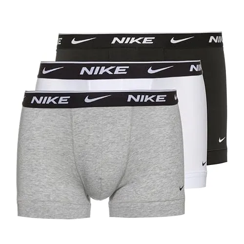 [ナイキ] ボクサーパンツ EVERYDAY COTTON STRETCH TRUNK SHORTY 3枚組 メンズ 3PACK 3枚セット 3P (JP, アルファベット, S, ｸﾞﾚｰ/ﾎﾜｲﾄ/ﾌﾞﾗｯｸ) [並行輸入品]