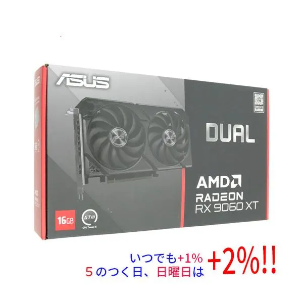 ASUSグラボ DUAL-RX9060XT-16G PCIExp 16GB