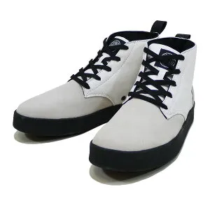 ARETH アース : スエードコットン チャッカタイプハイカットスニーカー 靴 Chukka WHITE×BLACK