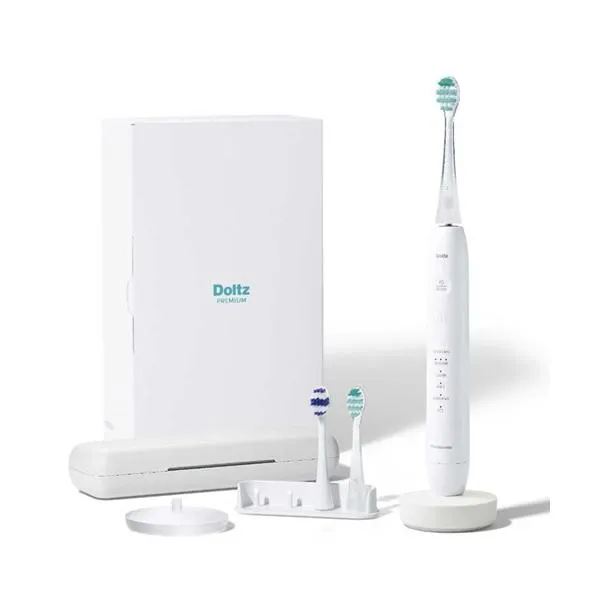 電動歯ブラシ パナソニック ドルツプレミアム W音波振動ハブラシ EW-DP58-W パールホワイト 軽量 約95g アプリ対応