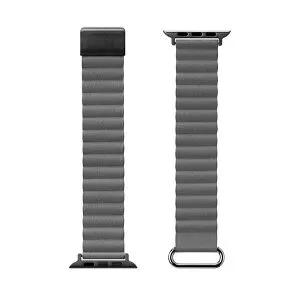 【5個セット】 PGA PG-AW41MG04GY Apple Watch 41／40／38mm用 PUレザーマグネットバンド グレー