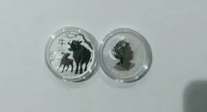 2021年 -P 1ドル オーストラリア ルナシリーズ 111 丑年 銀貨 1オンス 9999 Ag