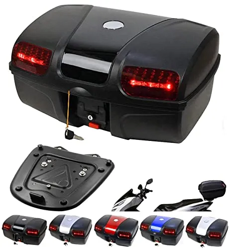 PCX専用 ボックス&キャリアセット ブラック 容量47L 取付簡単。 リアボックス バイクボックス トップケース バイク ボックス ケース BIKE BOX 適応車種： ホンダ (PCX-2014~2025) PCX125-JF56/JF81/JF84