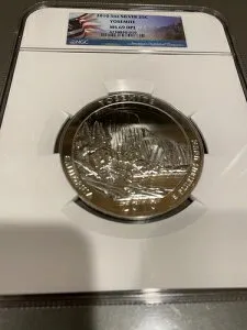 2010年 5オンス シルバー 25セント ヨセミテ NGC MS 69 DPL
