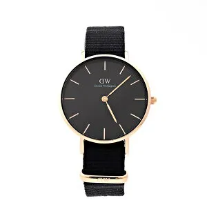 Daniel Wellington 腕時計 DW00100215 ダニエルウェリントン メンズ レディースウォッチ Petite Cornwall Black 北欧 32mm ブラックフェイス ゴールドケース ブラックナイロンベルト アナログ