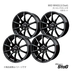 MID WHEELS/StaG フロンクス WDB3S/WEB3S アルミホイール4本セット【16×6.5J 5-114.3 INSET38 SGM】S76666557338DG0N×4