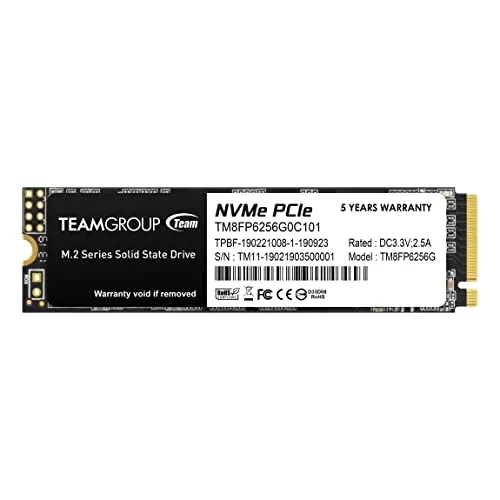TEAMGROUP(チームグループ) MP33 256GB SLC キャッシュ 3D NAND TLC NVMe 1.3 PCIe Gen3x4 M.2 2280 内蔵ソリッドステートドライブ SSD (読み取り/書き込み速度最大1,600/1,000MB
