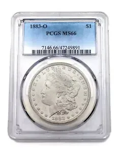 1883-O 1 ドル銀貨モルガン ドルが PCGS によって MS-66 として格付けされました。ハイグレードモーガン！