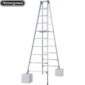 [RYZ-30d] 長谷川工業 はしご・脚立 伸縮脚立 RYZ 10段 最大使用質量：100kg ワンタッチバー 【送料無料】【直送 代引・土日祝配送・時間指定 不可】