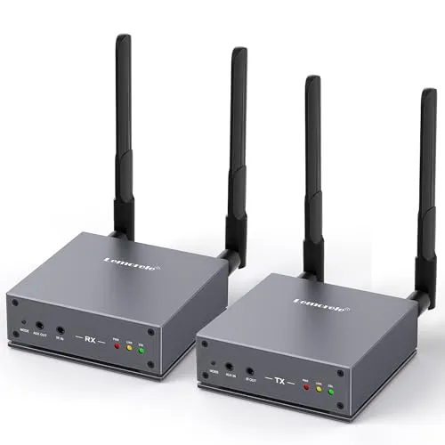 Lemorele ワイヤレス HDMI 小型送受信機 最大200m 1080P 60Hz 無線 拡張モード 2画面拡張 4台増設可能 2.4G&5G双頻 Wifi 連接 安定高速転送 HDMIエクステンダー キット 映画/テレビ/ゲーム/会議など 日本技適