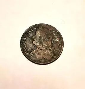 1788 US コネチカット 1/2 ペニー クーパー コイン「ドレープ バスト レフト」 M15.1-L.1 R3