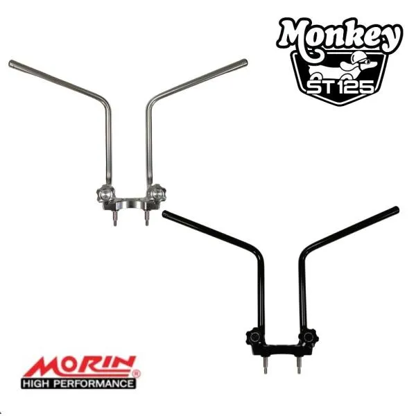 MORIN RACING くるくる高ハンドル V3 ハイライザーハンドル HONDA DAX125 / Monkey125 用 CNCアルミ ホンダ ダックス125 モンキー125 JB02 JB03 JB04 JB05 JB06