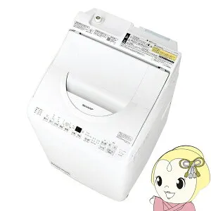 【4/25限定クーポン発行】[予約]【京都は標準設置込み】洗濯機 シャープ 縦型全自動洗濯乾燥機 洗濯6.5kg 乾燥3.5kg 縦型洗濯乾燥機 穴なし槽 ES-TX6K-W ホワイト系【/srm】