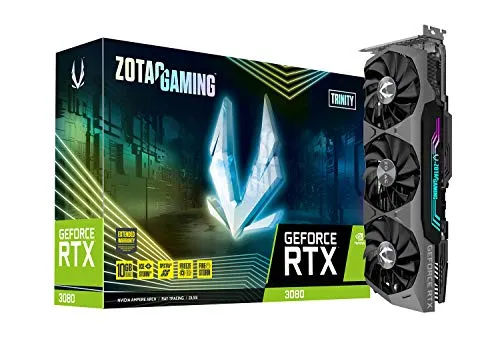 ZOTAC Gaming GeForce RTX 3080 トリニティ 10GB GDDR6X 320ビット 19Gbps PCIE 4.0 ゲーミンググラフィックスカード、IceStorm 2.0 Advanced Cooling、Spectra 2.0