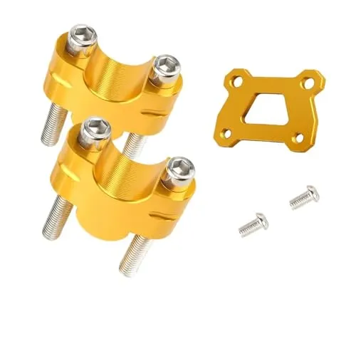 バーライザー Compatible With Yamaha For Tracer 700 For MT-07 Moto Cage 2014-2019 オートバイ用ハンドルバーエクステンダードロッパーマウントクリップは 高さを25mm増加させます(Gold)