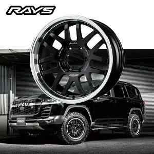 トヨタ TOYOTA ランドクルーザー LANDCRUISER 300【送料無料・4本セット】RAYS レイズ ホイール A LAP 07X 18x8.5J +44 6-139.7 ブラック/リムDC(BD)