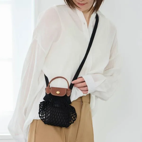 並行輸入 ロンシャン ショルダーバッグ LONGCHAMP ル プリアージュ フィレ クロスボディバッグ XSサイズ 10139 HVH 001レディース ブラック 黒