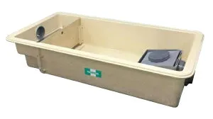 【ホーコス】[日本阻集器工業会認定品]FRP製超浅型グリース阻集器(グリストラップ)パイプ流入式/直置式マンホール/シンダー埋込型GFRA-N20JPGFRA-N40JPGFRA-N55JPGFRA-N70JPGFRA-N100JPGFRA-N150JP