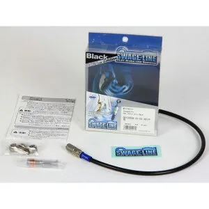 スウェッジライン フロントホースキット ZEPHYR400/ZEPHYRX ホースエンド ステンレス ホースカラー ブラック STFB660