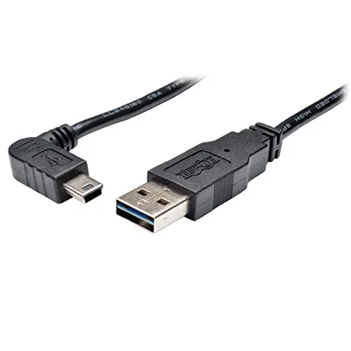 Tripp Lite 6ft USB 2.0 High Speed Cable Reversible A to Right Angle 5Pin Mini B M/M 6' - USB cable - mini-USB Type B (M) to USB